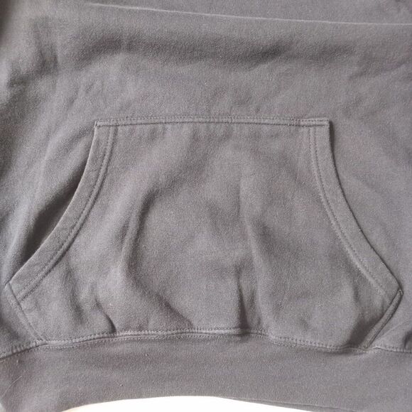 Clickbait Black Embroidered Drawstring Hooded Sweatshirt David Dobrik Size Large - Picture 6 of 12